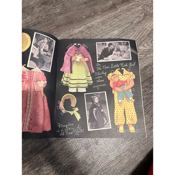 Shirley Temple Dolls and Dresses As Worn In Her Screen Plays Vintage Paper Doll - Picture 7 of 9